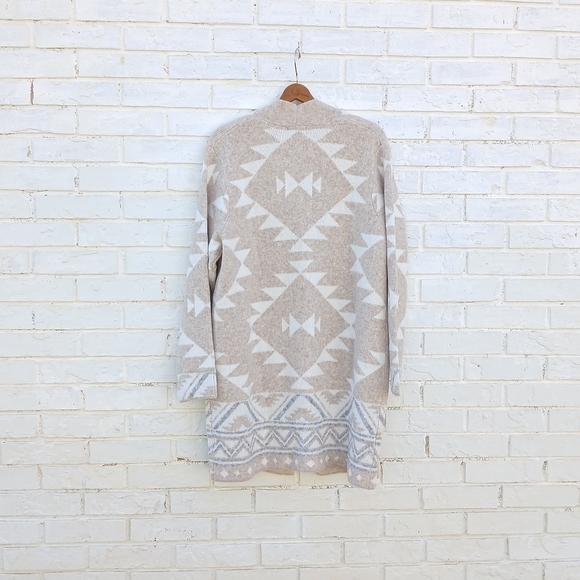 Frye Aztec Long Cozy Cardigan XL Neutral - Picture 8 of 8